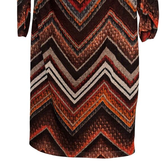 Dress Barn Lightknit Dress 12 NEW WITH TAGS Chevron Print Contemporary Career - Picture 3 of 12